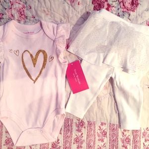 Isaac Mizrahi Baby Girl Onesie and Leggings Set